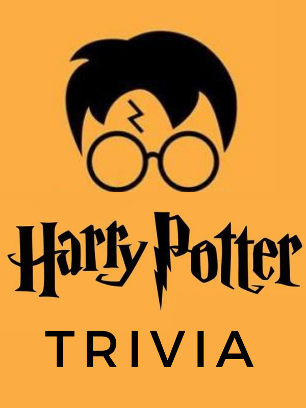 harry potter glasses, hair, and scar silhouette with text that reads Harry Potter Trivia
