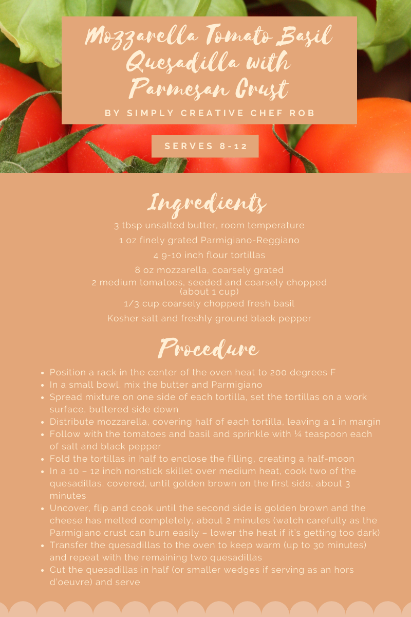 mozzarella tomato basil quesadilla recipe