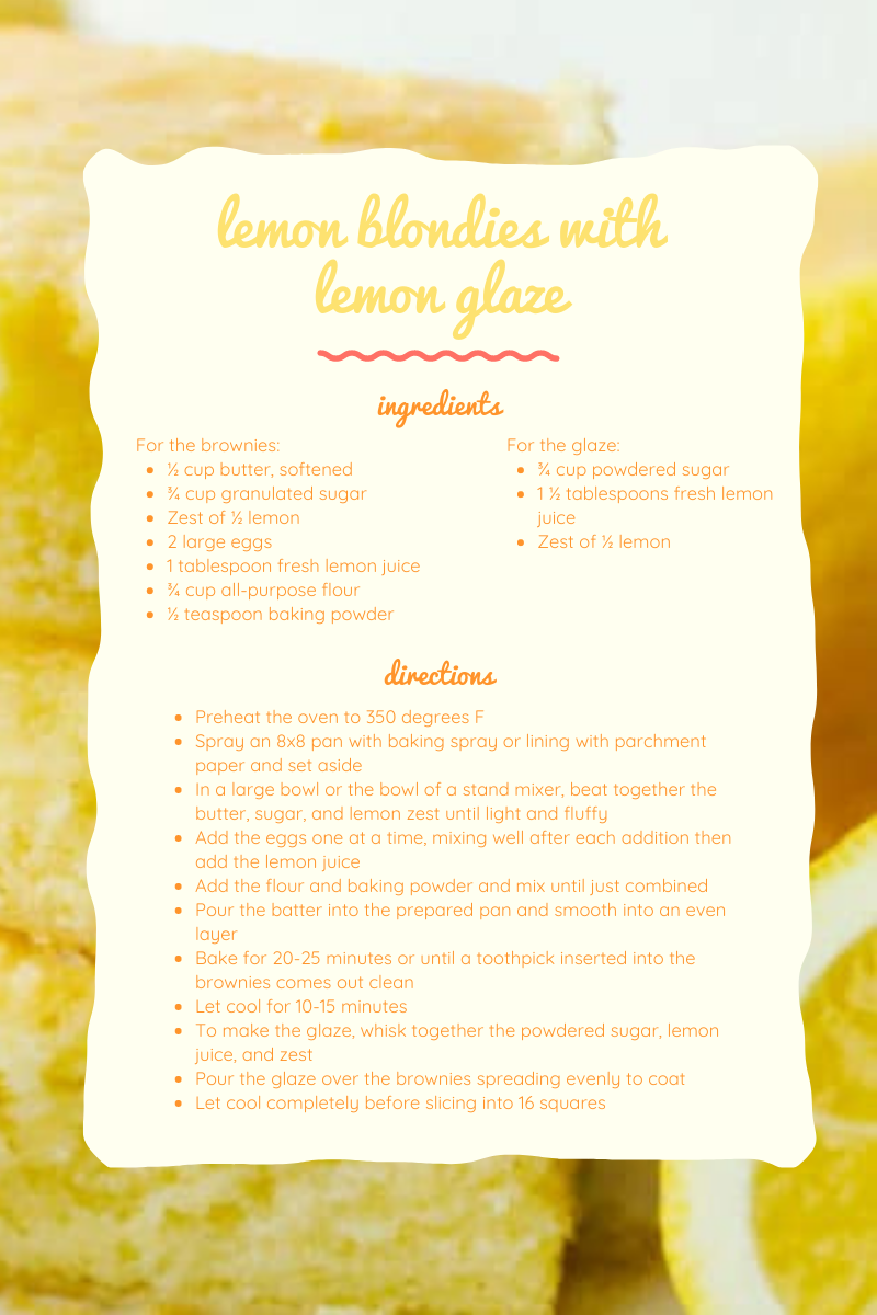 lemon blondies recipe