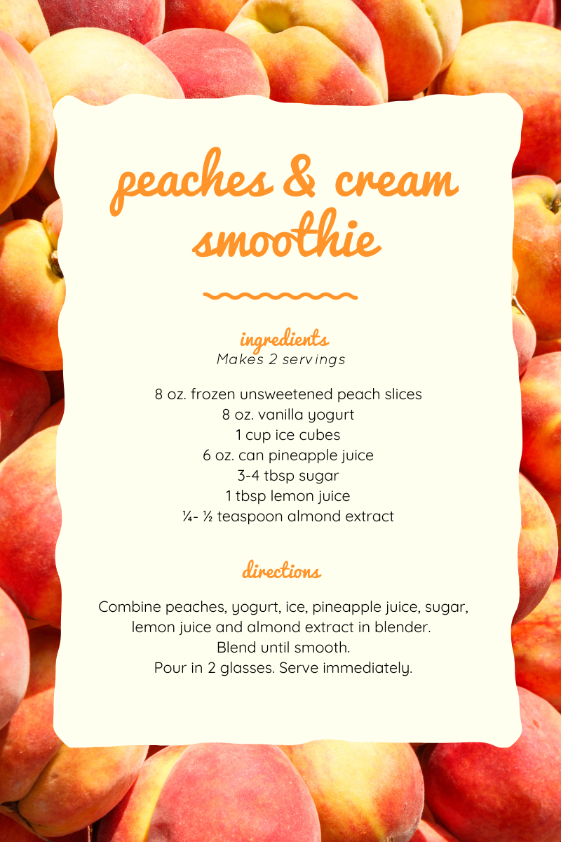 peaches & cream smoothie recipe