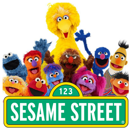sesame street logo and characters