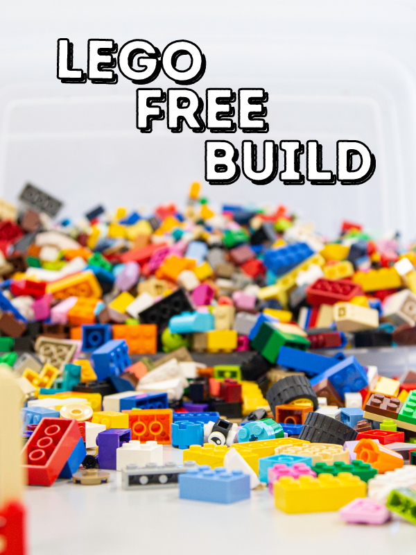 lego pieces with text that reads lego free build