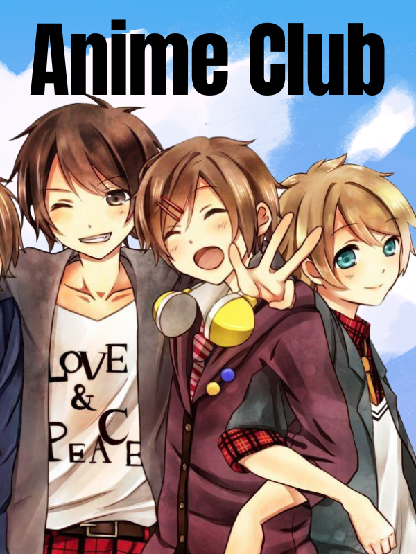 anime teenagers with text that reads anime club