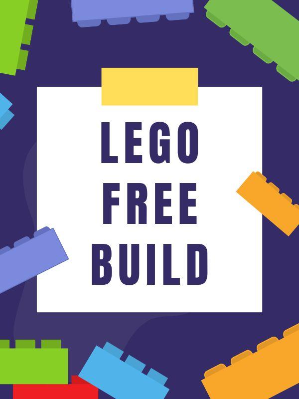 Lego Bricks with text that reads: Lego Free Build