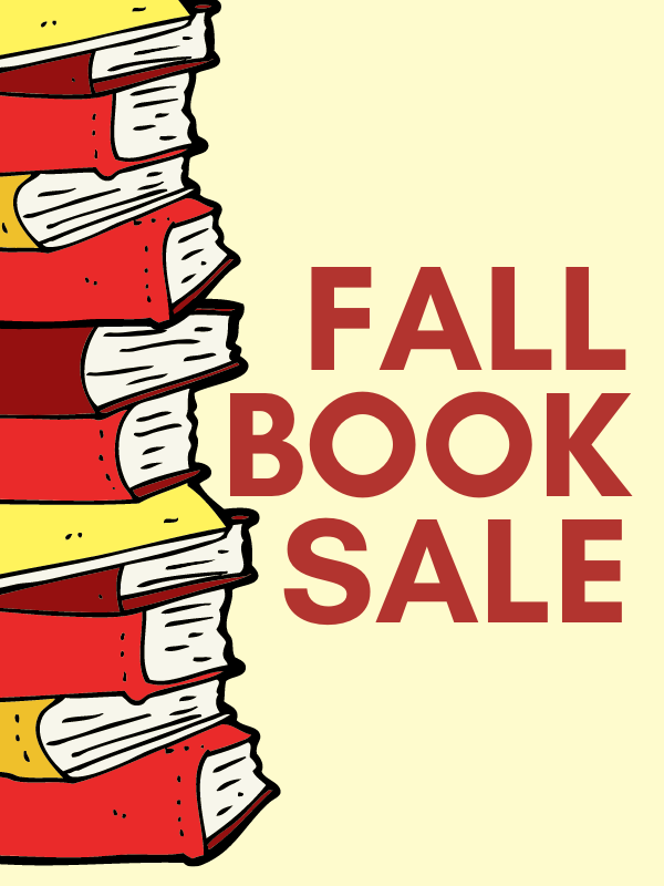 book sale image with text